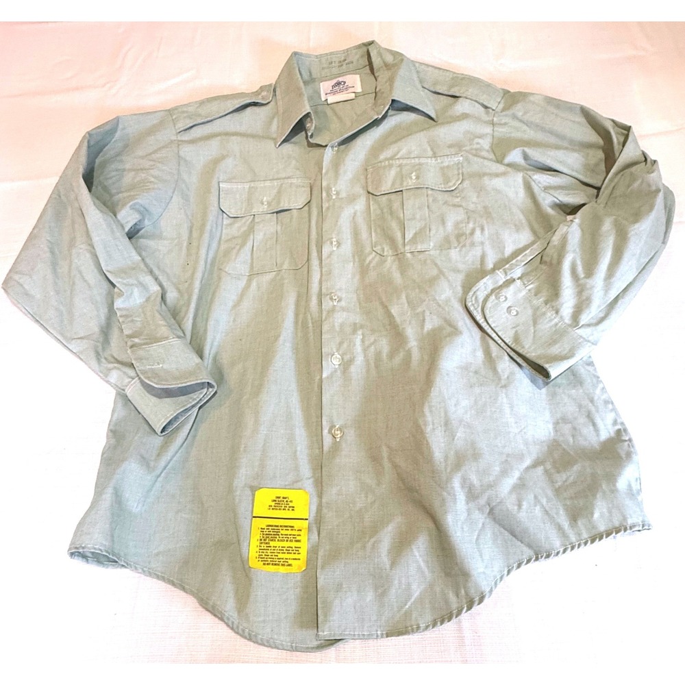DSCP Garrison Collection Mens Sage Green Military Utility Shirt 18 x 34/35